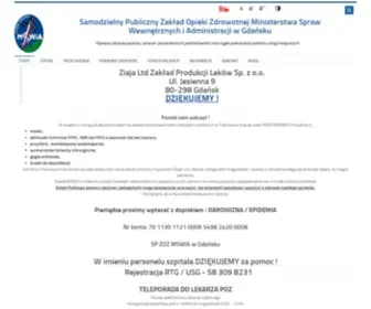 Zozmswia.gda.pl(Samodzielny Publiczny Zakład Opieki Zdrowotnej Ministerstwa Spraw Wewnętrznych i Administracji w Gdańsku) Screenshot