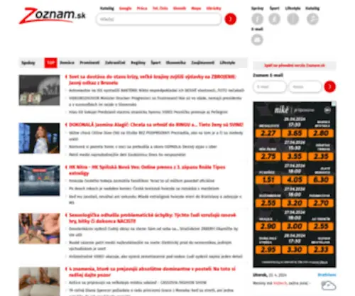 Zoznam.sk(Prehľadný Zoznam odkazov slovenského internetu) Screenshot