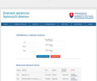 ZoznamspravCov.sk(Zoznam správcov bytových domov) Screenshot