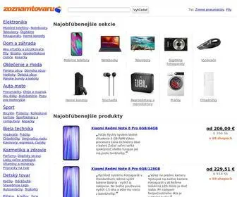 Zoznamtovaru.sk(Porovnanie cien a produktov internetov) Screenshot