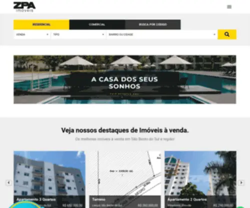 Zpaimoveis.com.br(Imobiliária em São Bento do Sul) Screenshot