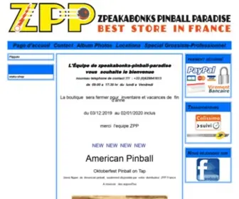 Zpeakabonks-Pinball-Paradise.com(Zpeakabonks pinball paradise . pieces d'origine et de qualité pour flippers et jeux de bar Bally Gottlieb Williams Sega Stern Data east WPC Dot m) Screenshot