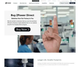 Zpowerbattery.com(ZPower’s revolutionary silver) Screenshot