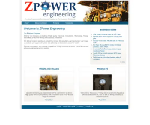 Zpowerengineering.com.au(ZPower Engineering) Screenshot