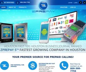 Zprepay.com(Premier Source For Prepaid Calling) Screenshot