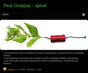Zprod.org(Paul Granjon) Screenshot