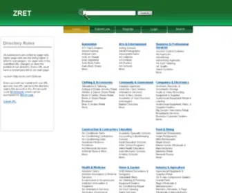Zret.com(Backlink) Screenshot