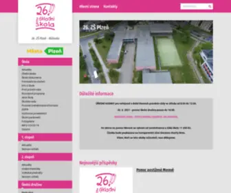 ZS26Plzen.cz(26. Základní škola Plzeň) Screenshot