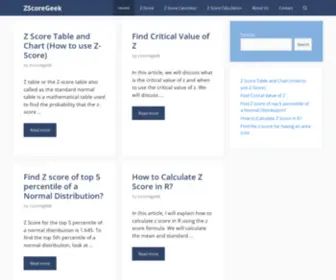Zscoregeek.com(ZScoreGeek) Screenshot