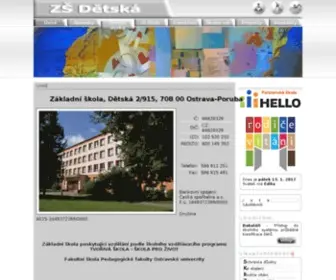 Zsdetska.cz(Základní škola Dětská) Screenshot