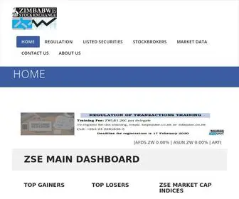 Zse.co.zw(Zimbabwe Stock Exchange) Screenshot