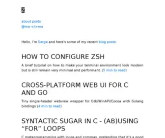 Zserge.com(Zserge's blog) Screenshot