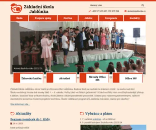 Zsjablunka.cz(Základní škola Jablůnka) Screenshot