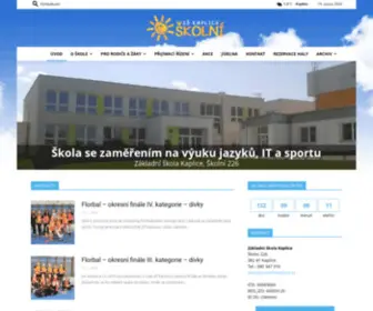 ZSskolnikaplice.cz(Úvodní stránka) Screenshot