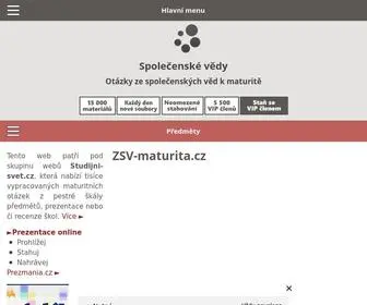 ZSV-Maturita.cz(Společenské) Screenshot