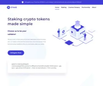 Ztake.org(Us-based cosmos validator) Screenshot