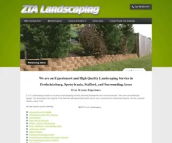 Ztalandscaping.com(Landscape And Tree Professionals In Fredericksburg) Screenshot