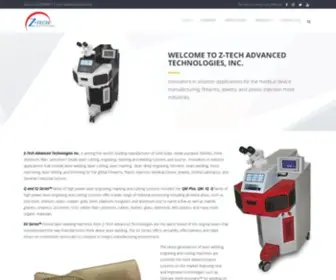 Ztechlasers.com(Z-Tech Advanced Technologies, Inc) Screenshot