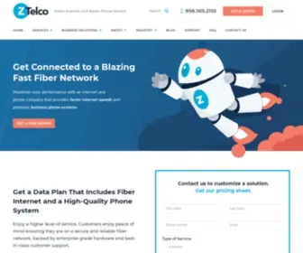 Ztelco.com(Faster Internet and Advanced Business Phone Systems from ZTelco) Screenshot