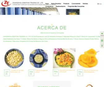 Ztfoodcn.com(China conservas de vegetales) Screenshot