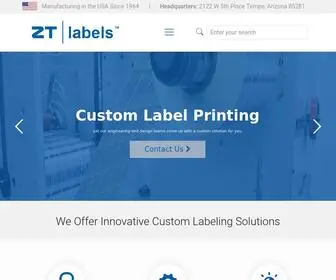 Ztlabels.com(ZT Labels) Screenshot