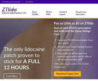 Ztlido.com(ZTlido Efficacy) Screenshot