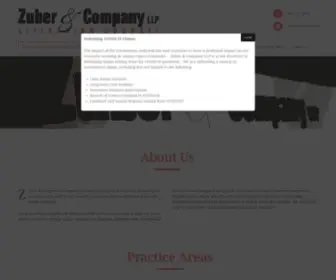 Zubco.com(Zuber & Company LLP in Toronto) Screenshot
