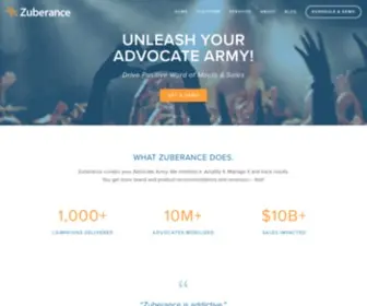 Zuberance.com(Advocate Marketing Platform) Screenshot