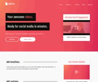 Zubtitle.com(Easily add video captions & get videos ready for social media) Screenshot