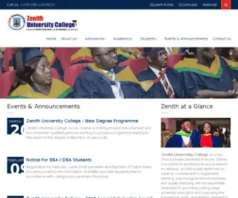 ZucGhana.org(Zenith University College) Screenshot