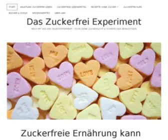 Zuckerfreiexperiment.de(ZUCKERFREIE ERNÄHRUNG) Screenshot