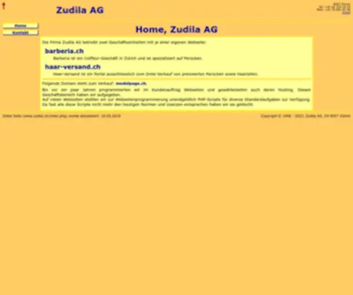 Zudila.ch(Home, Zudila AG) Screenshot