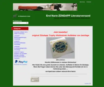 Zuendapp-Anleitungen.de(Erol Narin ZÜNDAPP Literaturversand) Screenshot