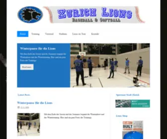 Zuerich-Lions-Baseball.ch(Zuerich Lions Baseball) Screenshot