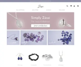 Zuessi.com(Edelstein & Edelsteinschmuck Online Shop) Screenshot