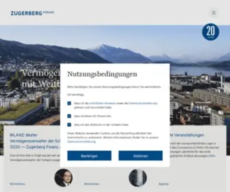 Zugerberg-Finanz.ch(Zugerberg Finanz AG) Screenshot