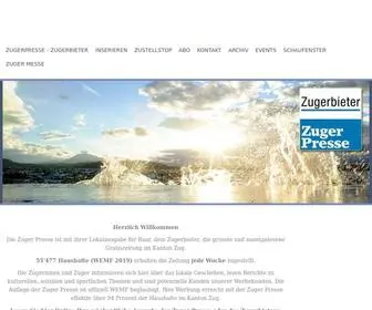 Zugerpresse.ch(Homepage Zuger Presse) Screenshot