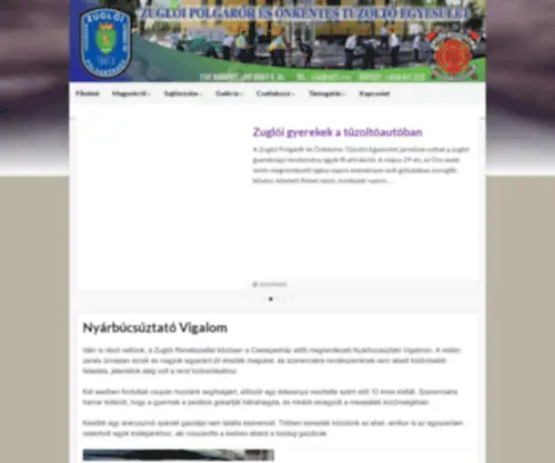 Zugloipolgarorseg.hu(Zuglói Polgárőr és Önkéntes Tűzoltó Egyesület) Screenshot