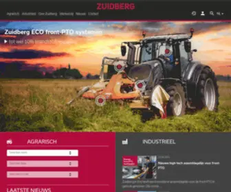 Zuidberg.com(Fronthefsystemen, front-PTO's, rubber Tracks en meer) Screenshot