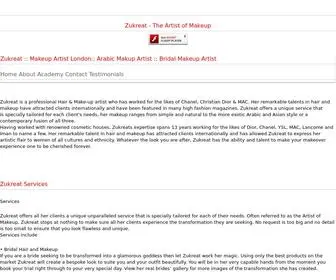 Zukreat.com(ZUKREAT-The Artist of Makeup London) Screenshot