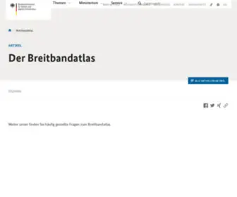Zukunft-Breitband.de(Breitbandportal des BMWi) Screenshot
