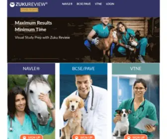 Zukureview.com(The Best Visual Veterinary Exam Prep) Screenshot