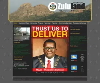 Zululand.org.za(Zululand District Municipality) Screenshot