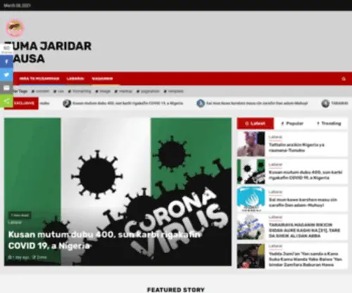 Zumahausa.com.ng(Zuma Jaridar Hausa) Screenshot