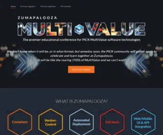 Zumapalooza.com(The premier Pick MultiValue conference for the modern developer) Screenshot