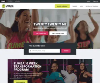 Zumba.com(Classes, Instructor Trainings, and Apparel) Screenshot