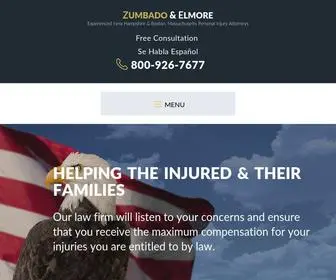 Zumbado-Elmore.com(Portsmouth NH Personal Injury Attorneys) Screenshot