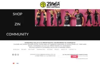 Zumbashop.com.au(Authentic Zumba) Screenshot
