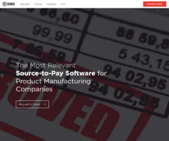 Zumen.com(Source-to-Pay Software platform addressing all your procurement needs) Screenshot