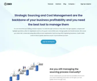 Zumen.in(Source-to-Pay Software platform addressing all your procurement needs) Screenshot